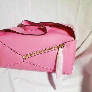 Puzzle bag leather Elegant Pink Women's Bag